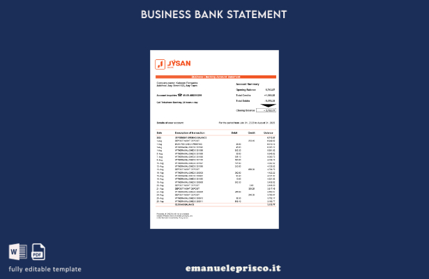 stile verificato Modello di estratto conto della società bancaria First Heartlan